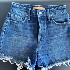 Joe's Jeans Blue Frayed Jean Shorts